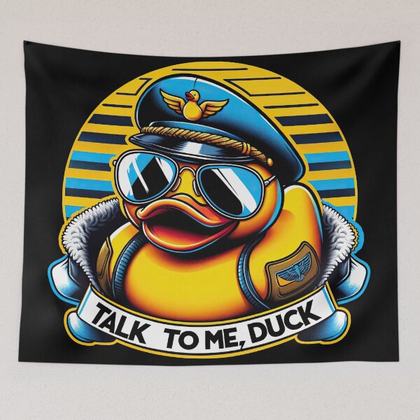 Item preview, Aviator Debugging Buddy: Talk to Me, Duck designed and sold by TuringTacoTales.