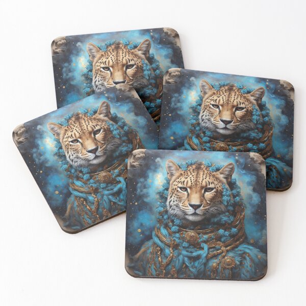 Item preview, Imaginary Teal Celestial Cheetah designed and sold by LunarNebula.