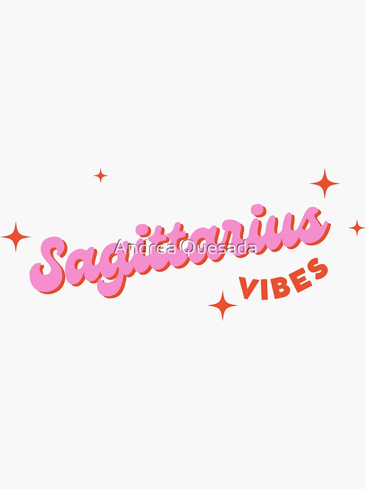 Thumbnail 3 of 3, Sticker, Sagittarius Vibes designed and sold by andreagg07.