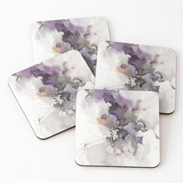 Item preview, Purple Elegance: Silver and Pewter Dance designed and sold by GodoAbstractArt.