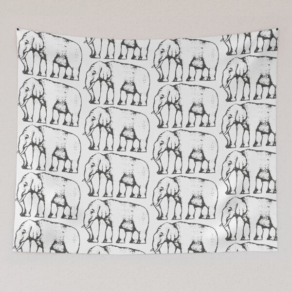 Item preview, Impossible elephant optical illusion designed and sold by VeryRandomShop.
