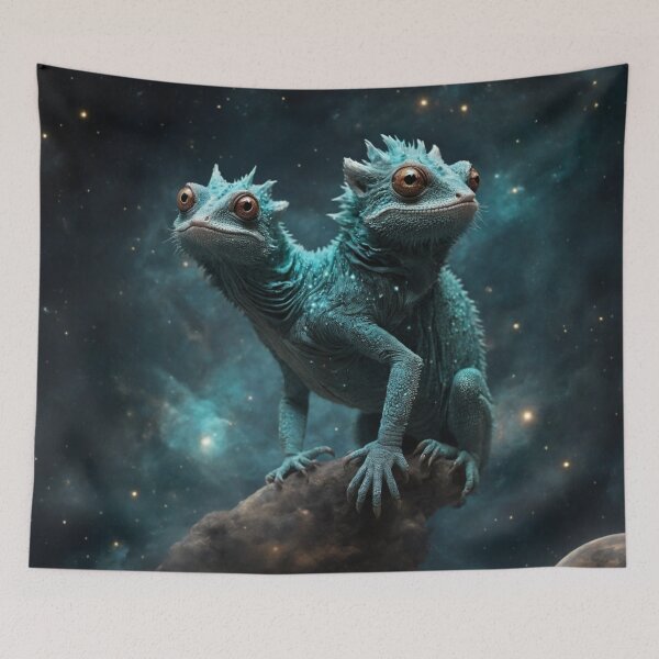Item preview, Imaginary Teal Celestial Chameleon designed and sold by LunarNebula.