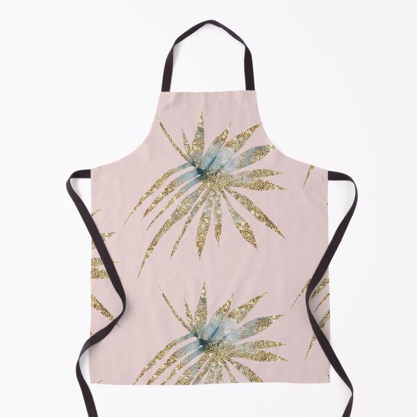 Item preview, Tropical palm leaf print with golden glitter designed and sold by VandArts.