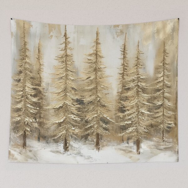 Item preview, Golden Solitude - Winter Pine Forest designed and sold by MichelTimeArt.