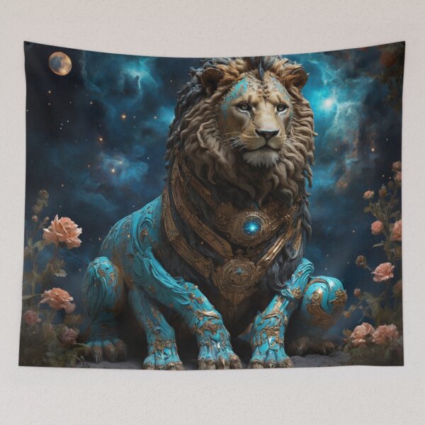 Item preview, Imaginary Teal Celestial Lion designed and sold by LunarNebula.