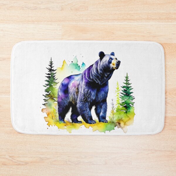 Item preview, Wild Black Bear in the Forest Watercolor Paint Style designed and sold by HippieFarms11.