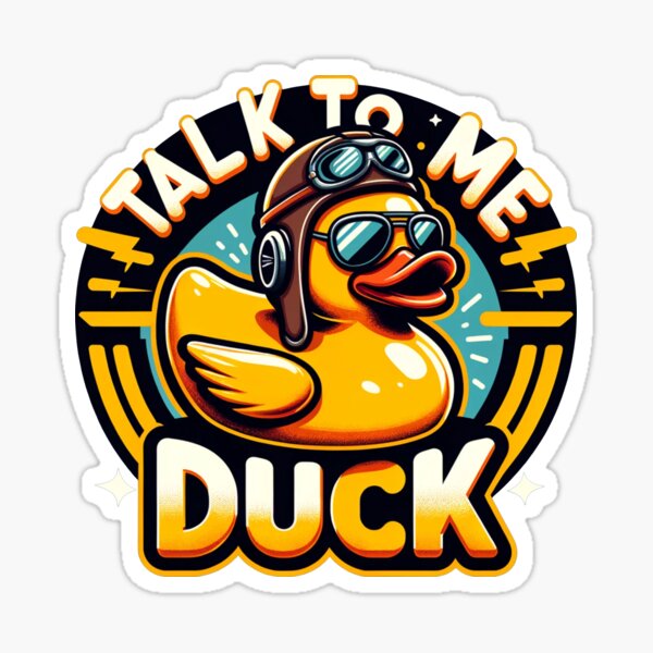 Code Confidant: 'Talk to Me, Duck' - The Programmer's Muse Sticker