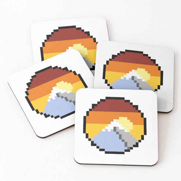 Item preview, Pixel mountain sunset scenery  designed and sold by Esmeraldas2.