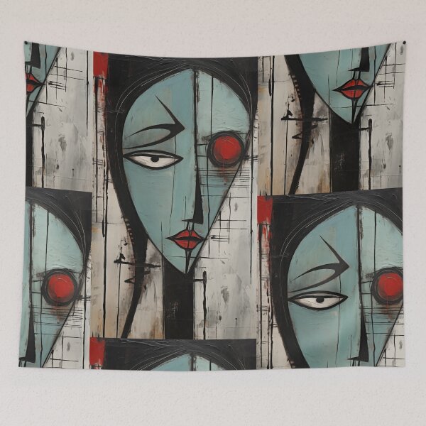 Item preview, Girl Face Abstract Art designed and sold by sheprint.