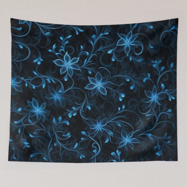 Item preview, Blue Tendrils Floral Pattern designed and sold by Simplybe1.