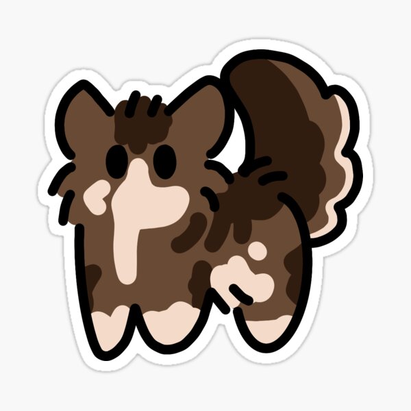 Brown and white tabby cat Sticker