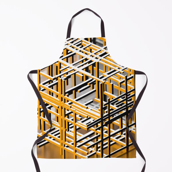 Item preview, Yellow Black White Line Cube designed and sold by jbeckettsweeney.