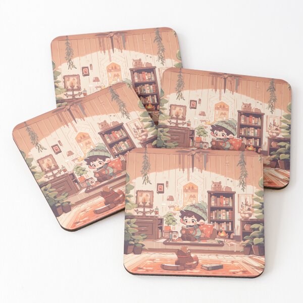 Item preview, Boy Reading a Book, Kawaii Art, Pastel Cartoon designed and sold by Animania-AnimeS.