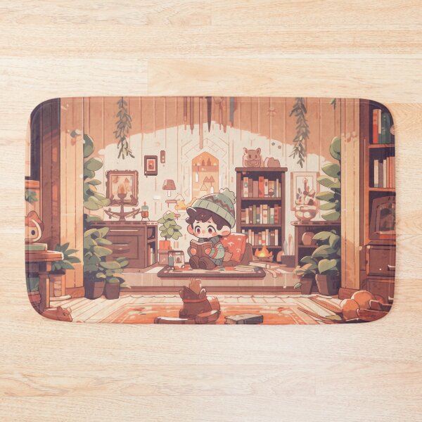 Item preview, Boy Reading a Book, Kawaii Art, Pastel Cartoon designed and sold by Animania-AnimeS.