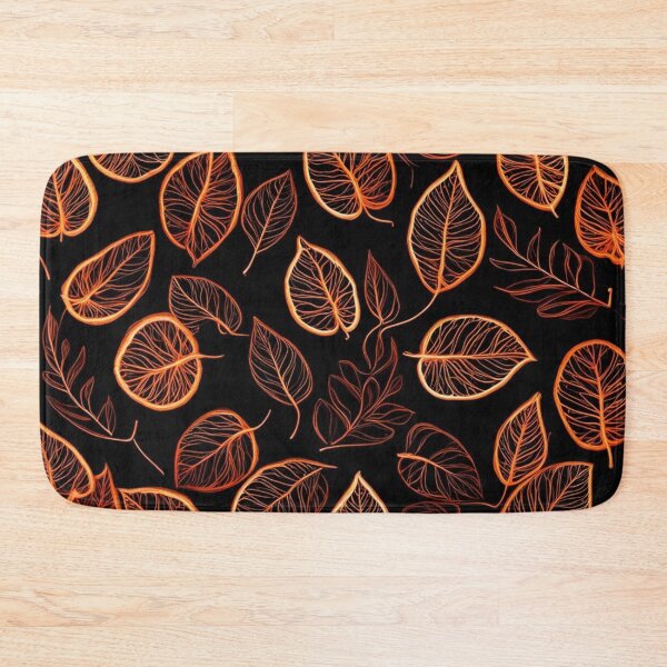 Item preview, Neon Orange Leaf Pattern designed and sold by Simplybe1.