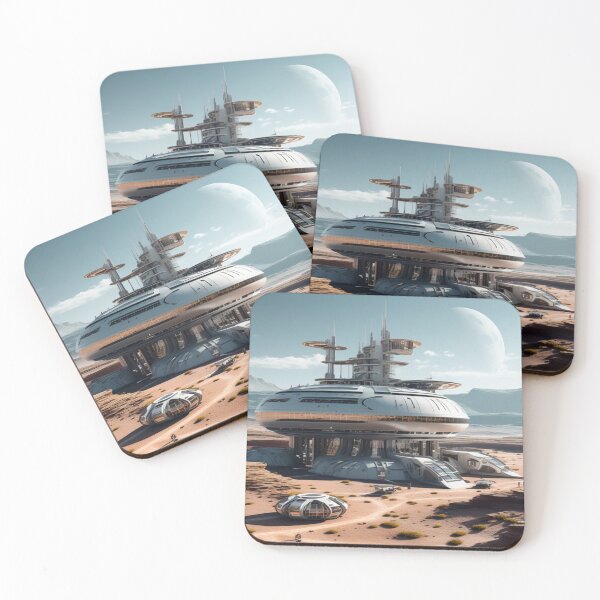 Item preview, FUTURISTIC MOON BASE - POSTER,CUP,MUG designed and sold by Eandbeyond.