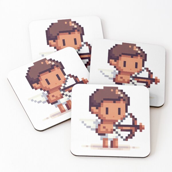 Item preview, Minecraft-Inspired 8-Bit Cupid: Gamer Love Design Brown Skin designed and sold by Kristalin Glass.