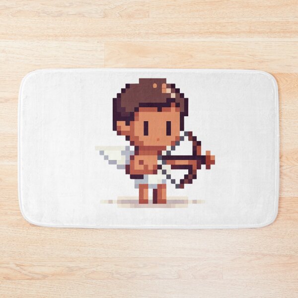 Item preview, Minecraft-Inspired 8-Bit Cupid: Gamer Love Design Brown Skin designed and sold by Kristalin Glass.