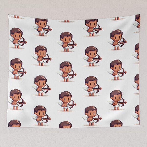Item preview, Minecraft-Inspired 8-Bit Cupid: Gamer Love Design Brown Skin designed and sold by Kristalin Glass.
