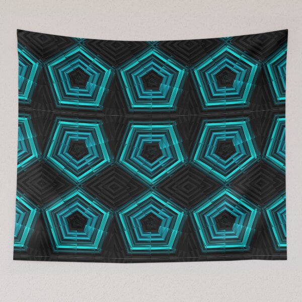 Item preview, 3D Black and Blue Pipe System Pentagons designed and sold by TheRulerofEarth.