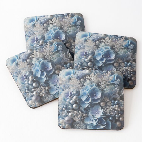 Item preview, Blue Hydrangea Snow Bouquet (4) designed and sold by Gen-Whimsy.