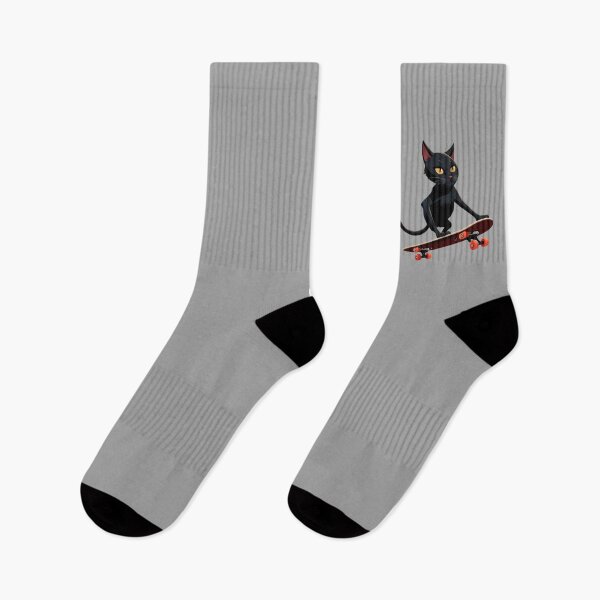 Item preview, Black Cat on Skateboard  designed and sold by NiRia Spot.