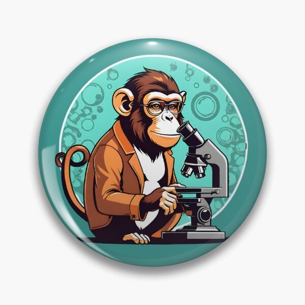 Artikelvorschau, Affenwissenschaftler mit einem Mikroskop entworfen und verkauft von Devo07.