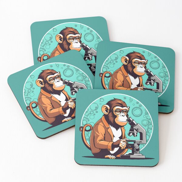 Item preview, Monkey Scientist with a Microscope designed and sold by Devo07.