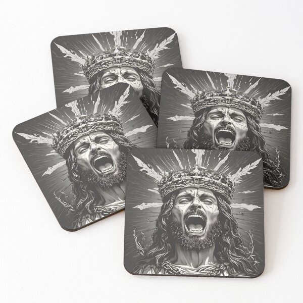 Item preview, Divine Agony: Screaming Jesus with Thorn Crown designed and sold by WAUZ.