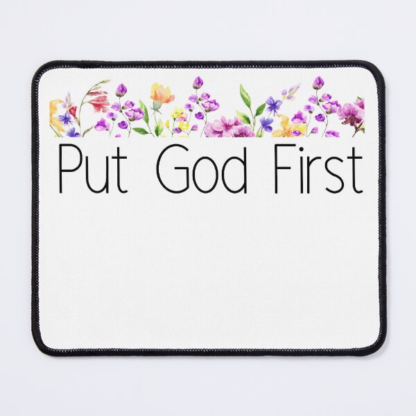 Item preview, Put God First Watercolor Wildflowers  designed and sold by SassyFaithGirl.
