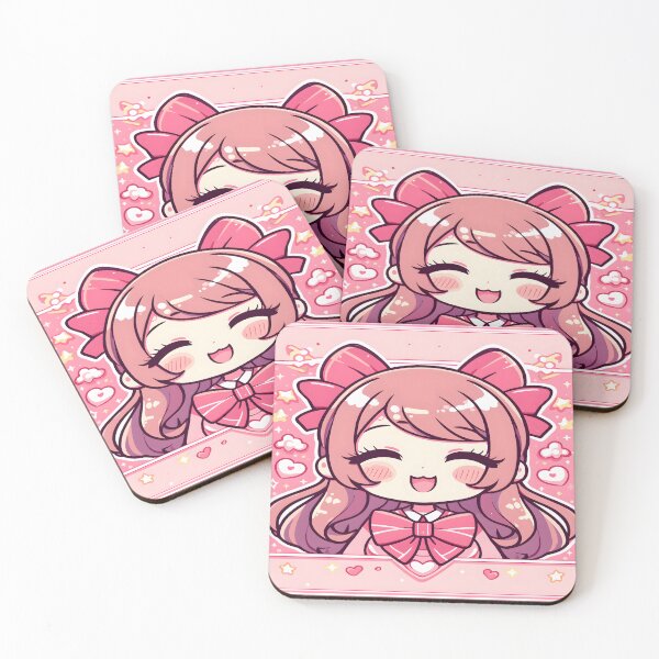 Item preview, Happy Anime Girl Desk Mat designed and sold by KitonicTees.