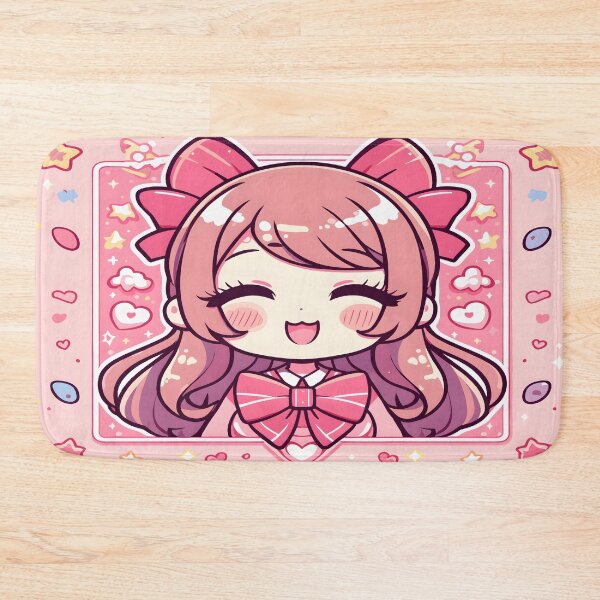 Item preview, Happy Anime Girl Desk Mat designed and sold by KitonicTees.