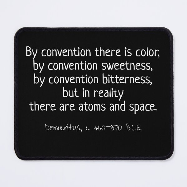 Item preview, Only Atoms & Space, Democritus, c. 460–370 B.C.E. designed and sold by RocketshipRetro.