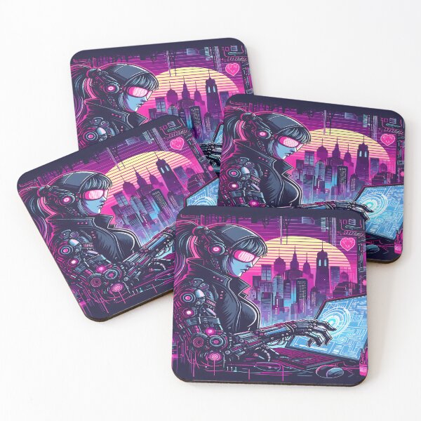 Item preview, Anime Hacker Girl Futuristic Desk Mat, Bath Mat, Aesthetic designed and sold by KitonicTees.