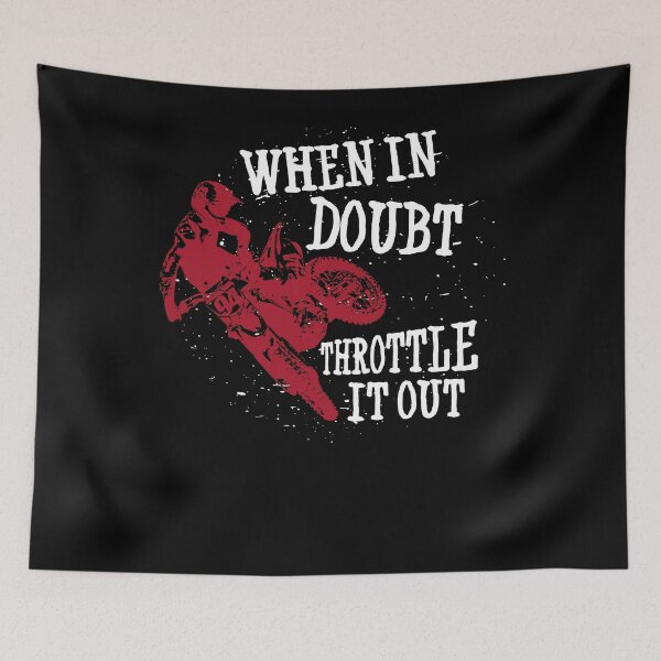 Item preview, When In Doubt Throttle It Out Cool Motocross Bike Rider Tee designed and sold by Kieran Abbott.