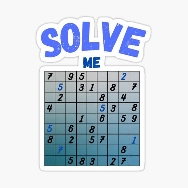 Item preview, Solve me sudoku logical puzzle designed and sold by pantera104.