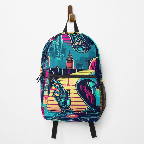 Item preview, Anime Girl Futuristic Hacker Aesthetic Desk Mat designed and sold by KitonicTees.