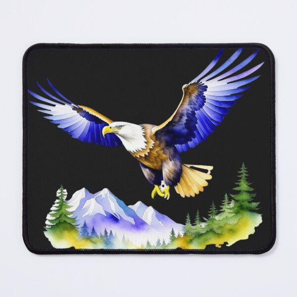 Item preview, American Bald Eagle Over Forest in Watercolors designed and sold by HippieFarms11.