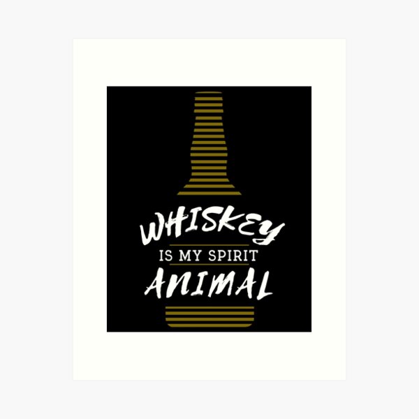 Item preview, Whiskey Is My Spirit Animal Funny Alcohol Drinking  designed and sold by Kieran Abbott.