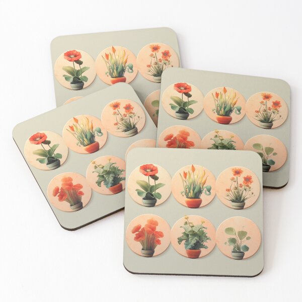 Item preview, Row of potted plants, House Plants Illustration designed and sold by thecrazyones.