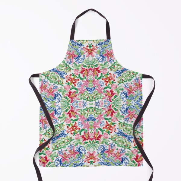 Item preview, Intricately detailed chinoiserie tiger lilies designed and sold by SophieClimaArt.