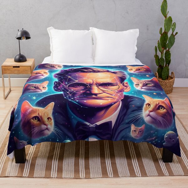 Item preview, Erwin Schrodinger entangled in cats designed and sold by AI-ArtOfScience.