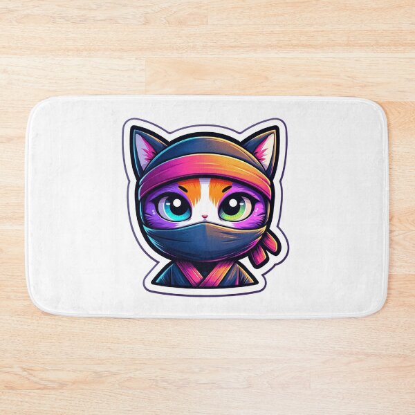 Item preview, Cat Ninja An Illustration of a cat with lots of colorful. designed and sold by DreamStore66.