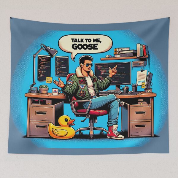 Item preview, Code Wingman: 'Talk to Me, Goose' - The Developer's Rallying Cry designed and sold by TuringTacoTales.