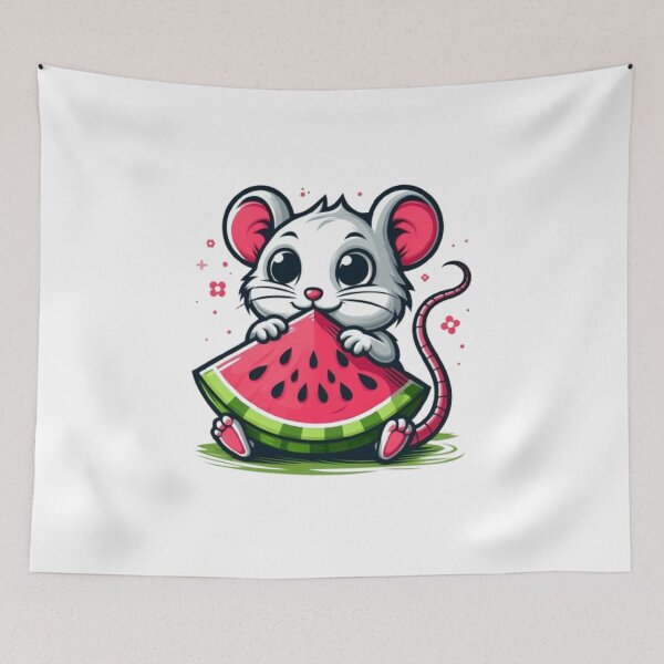 Item preview, Cute mouse with watermelon  designed and sold by Culmika.