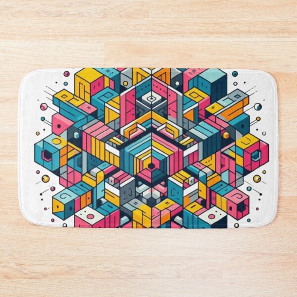 Item preview, Colorful Geometric Cityscape designed and sold by Lyavalio.