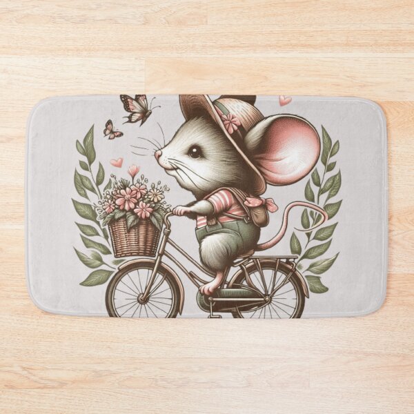 Item preview, Cute mouse riding a bicycle  designed and sold by Culmika.