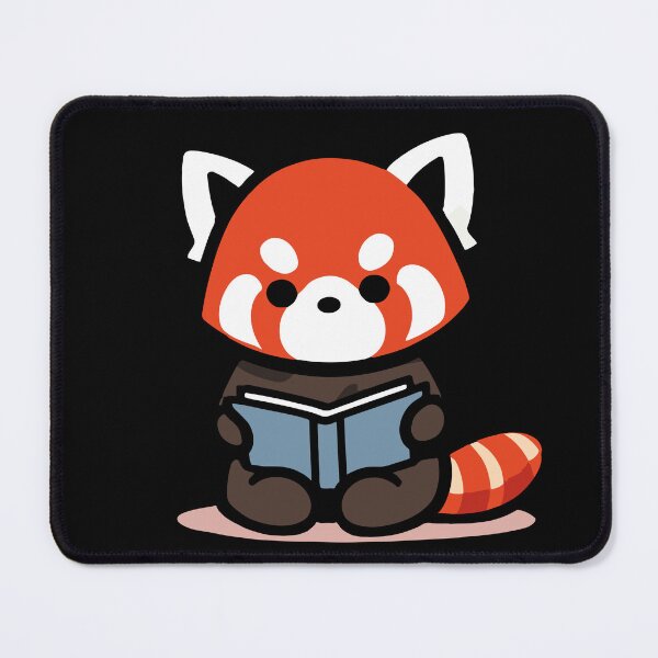 Aperçu de l'œuvre Lecture mignonne de panda roux créée et vendue par BluRockDesigns.
