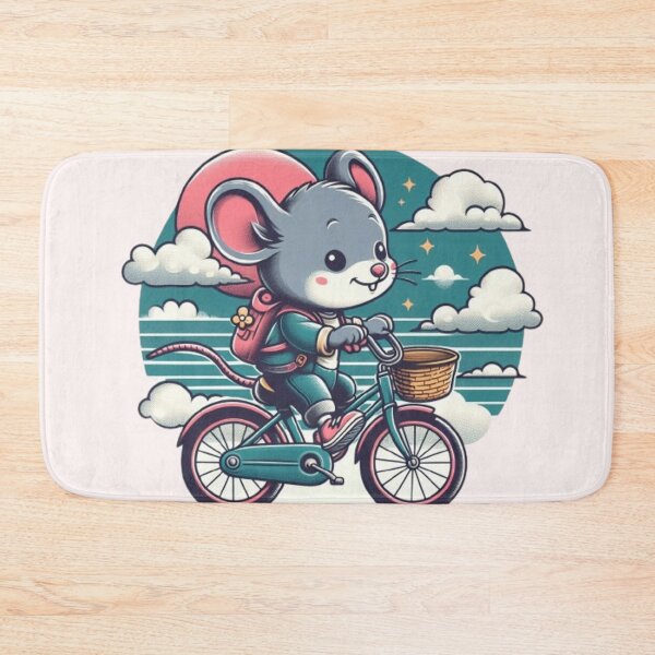 Item preview, Cute mouse riding a bicycle  designed and sold by Culmika.