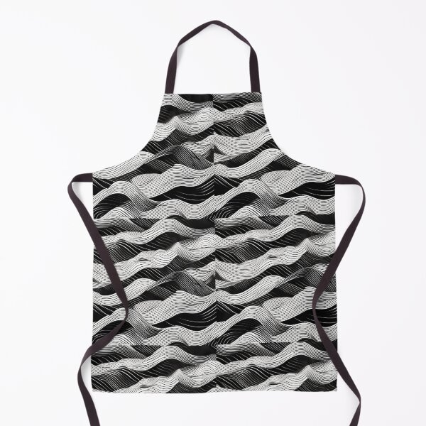 Item preview, minimalist linear black and white waves pattern designed and sold by JesusSwitch.